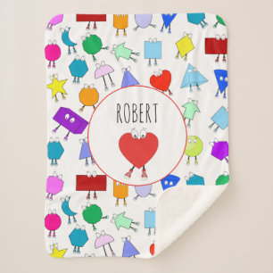 Farbiges geometrisches Muster für 2D & 3D-Formen f Sherpadecke