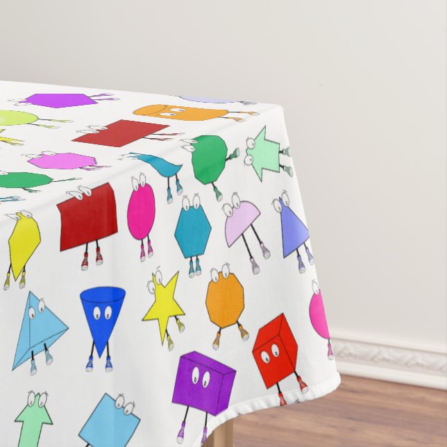 Farbiges geometrisches Muster für 2D & 3D-Formen f Tischdecke (Beispiel)