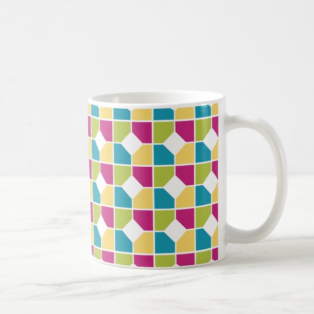 Farbiges geometrisches Muster Kaffeetasse (Rechts)