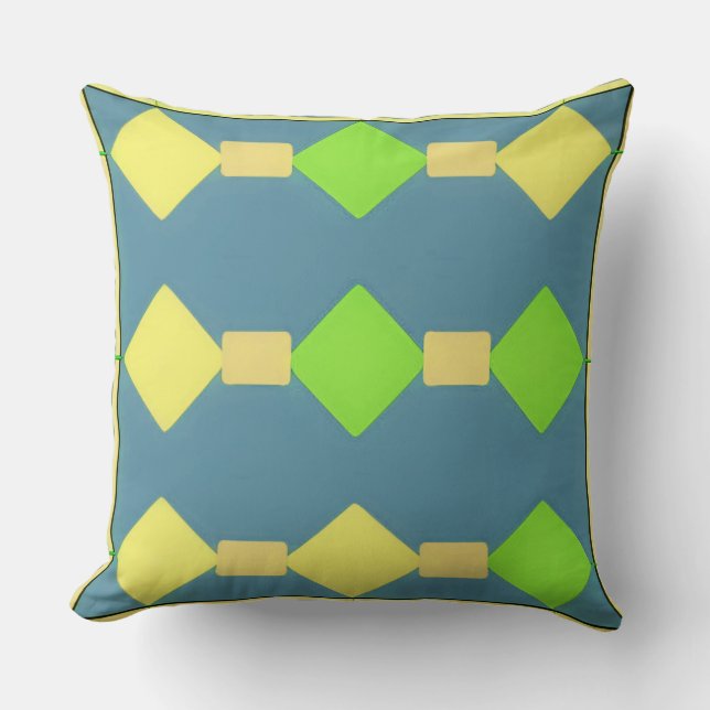 Farbiges geometrisches Muster Kissen (Vorderseite)