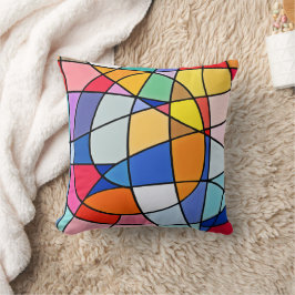 Farbiges geometrisches Muster Kissen