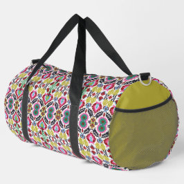 Farbiges geometrisches Muster, leuchtendes Muster Duffle Bag