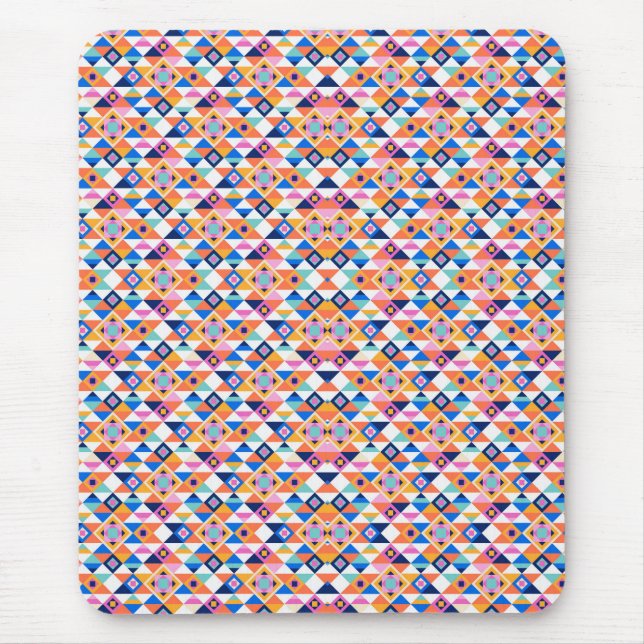 Farbiges geometrisches Muster Mauspad  (Vorne)