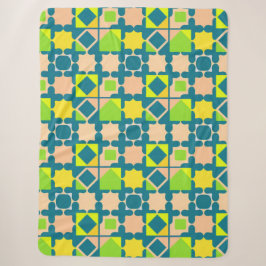 Farbiges geometrisches Muster mit dynamischen Form Sherpadecke