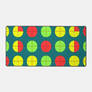 Farbiges geometrisches Muster mit grün, rot Schreibtischunterlage