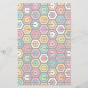 Farbiges geometrisches Muster mit Hexagonen Briefpapier
