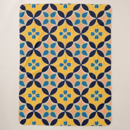 Farbiges geometrisches Muster mit Retro-Fliesendes Sherpadecke