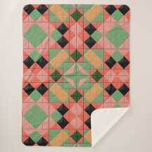 Farbiges geometrisches Muster mit symmetrischem Qu