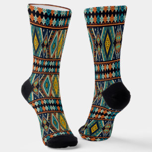 Farbiges geometrisches Muster Socken