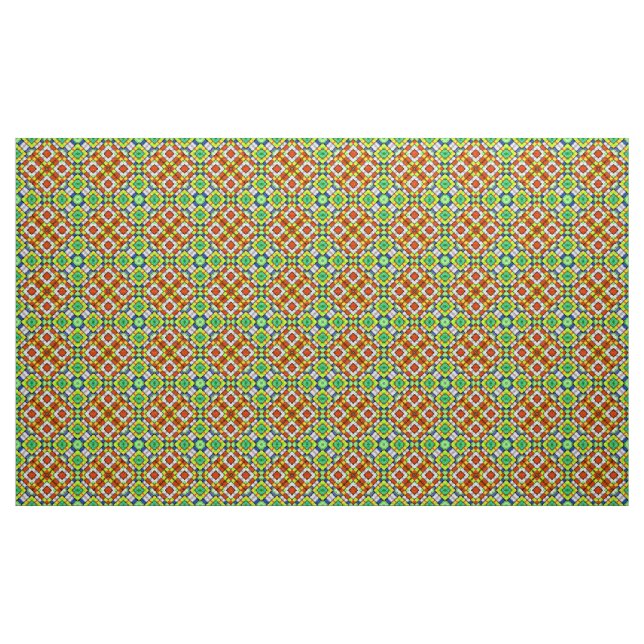 Farbiges geometrisches Muster Stoff (Yard (91,4 cm))