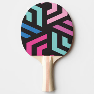 Farbiges geometrisches Muster Tischtennis Schläger