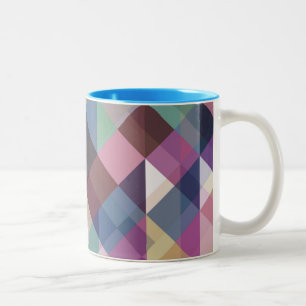 Farbiges geometrisches Muster Zweifarbige Tasse