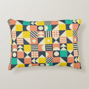 Farbiges geometrisches nahtloses Muster Dekokissen
