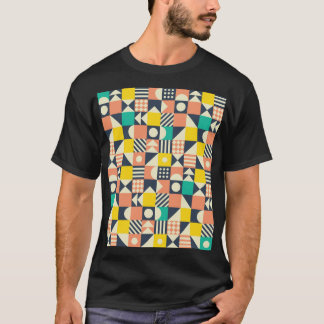 Farbiges geometrisches nahtloses Muster T-Shirt