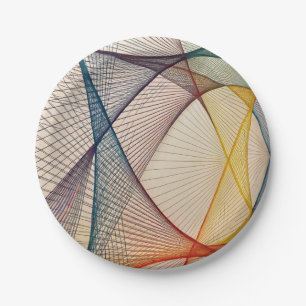 Farbiges geometrisches Papierplate Pappteller