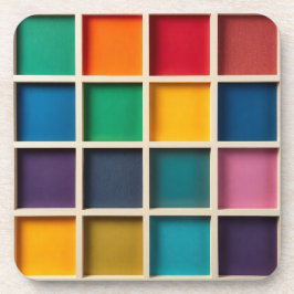 Farbiges geometrisches Raster Getränkeuntersetzer