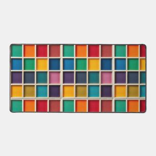 Farbiges geometrisches Raster Schreibtischunterlage