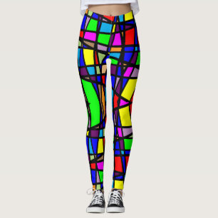 Farbiges geometrisches Regenbogenkostüm Leggings