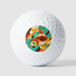 Farbiges geometrisches Retro: Vintage Abstraktion. Golfball