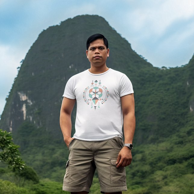 Farbiges geometrisches Stammettotem 2 T-Shirt (Von Creator hochgeladen)