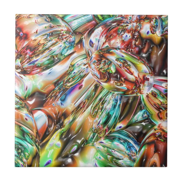 Farbiges geschmolzenes Glas Fliese (Vorderseite)