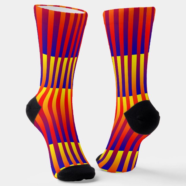Farbiges gestreiftes Muster Socken (Gewinkelt)