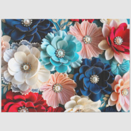 Farbiges Gewebe aus Blumengewebe, Tissue Seidenpapier