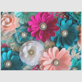 Farbiges Gewebe aus Blumengewebe, Tissue Seidenpapier