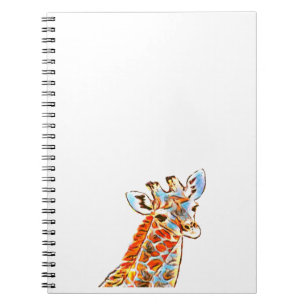 Farbiges Giraffenheft Notizblock