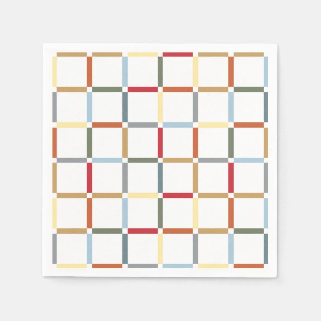 Farbiges Gitter mit negativem Platzmid, Mod inspir Serviette (Vorderseite)