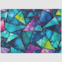 Farbiges Glasmosaikkunstpapier Seidenpapier