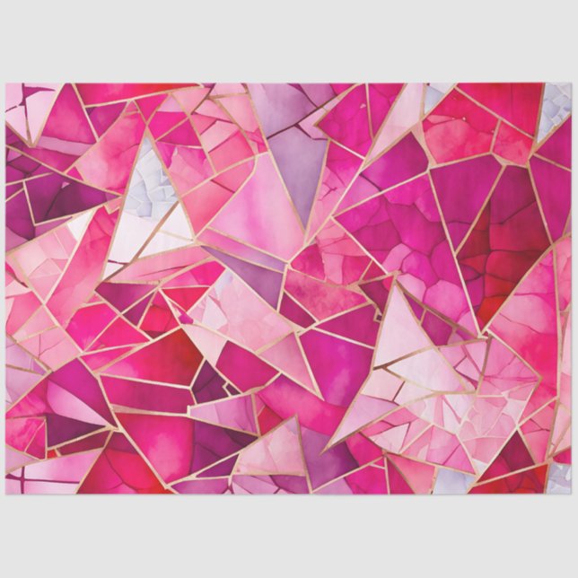 Farbiges Glasmosaikkunstpapier Seidenpapier (Vorderseite)