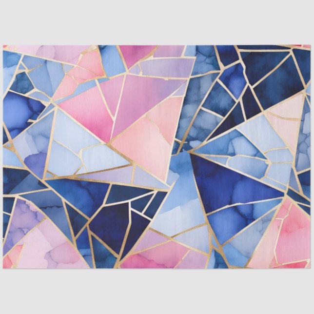 Farbiges Glasmosaikkunstpapier Seidenpapier (Vorderseite)