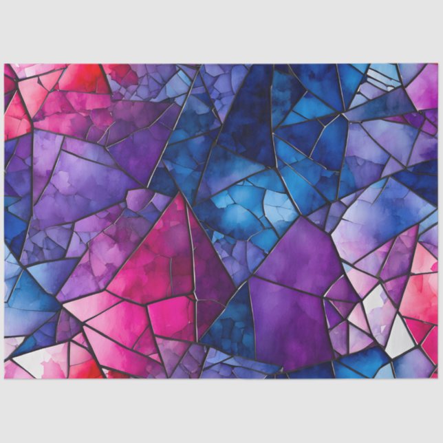 Farbiges Glasmosaikkunstpapier Seidenpapier (Vorderseite)