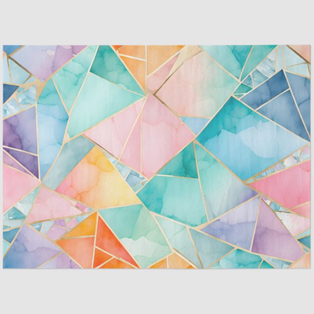 Farbiges Glasmosaikkunstpapier Seidenpapier (Vorderseite)