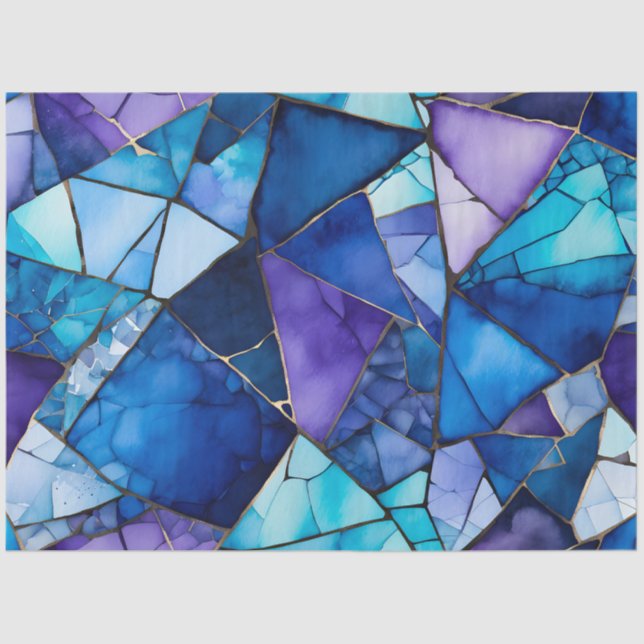 Farbiges Glasmosaikkunstpapier Seidenpapier (Vorderseite)