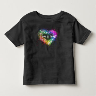 Farbiges Glitzer Herz Kleinkind T-shirt