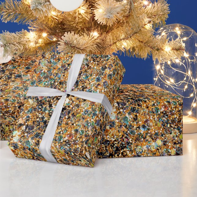 Farbiges Glitzer-Umschlagpapier Geschenkpapier (Feiertage)