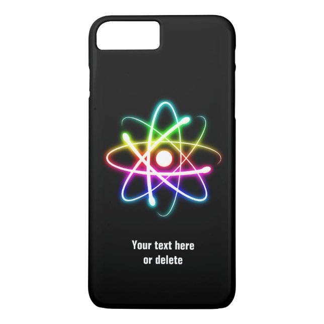 Farbiges Glow Atom Symbol | Geschenk der Wissensch Case-Mate iPhone Hülle (Rückseite)