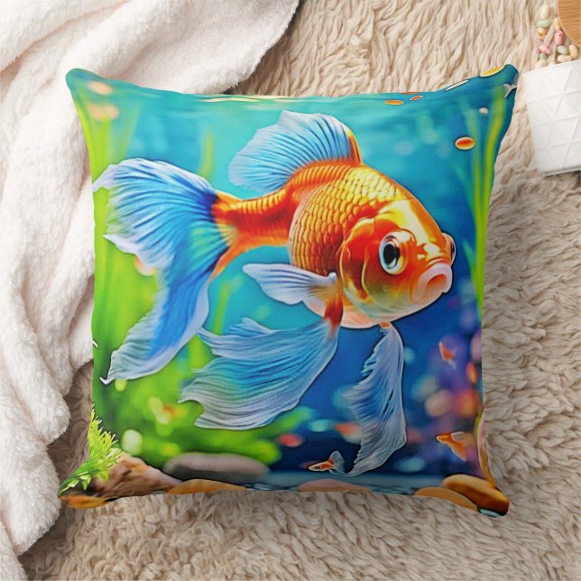 Farbiges Goldfish-Design Kissen (Decke)