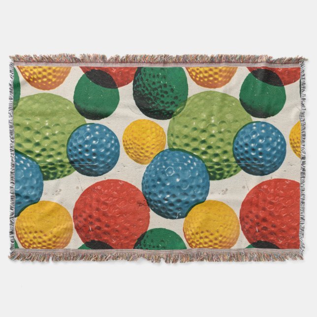 Farbiges Golfball-Muster Decke (Vorderseite)