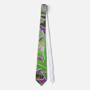Farbiges Graffiti Abstract Design (Green) Necktie Krawatte