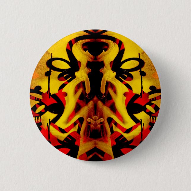 Farbiges Graffiti-Muster Button (Vorderseite)
