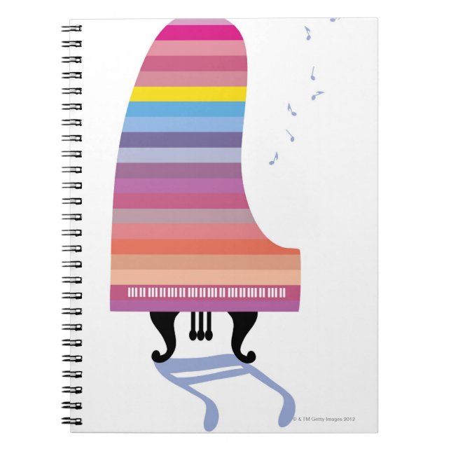 Farbiges Grand Piano Notizblock (Vorderseite)