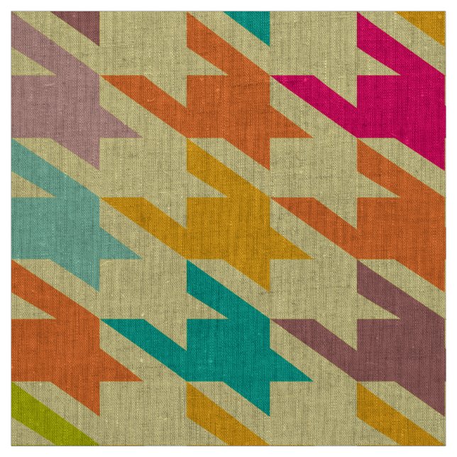 Farbiges Hahnentrittmuster Nahtloses Muster Stoff (Muster)