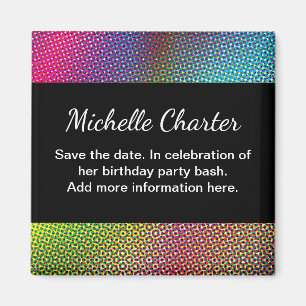 Farbiges Halbraster Magnet