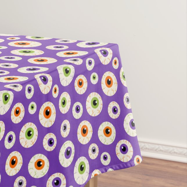 Farbiges Halloween-Eyeballs-Muster Tischdecke (Beispiel)
