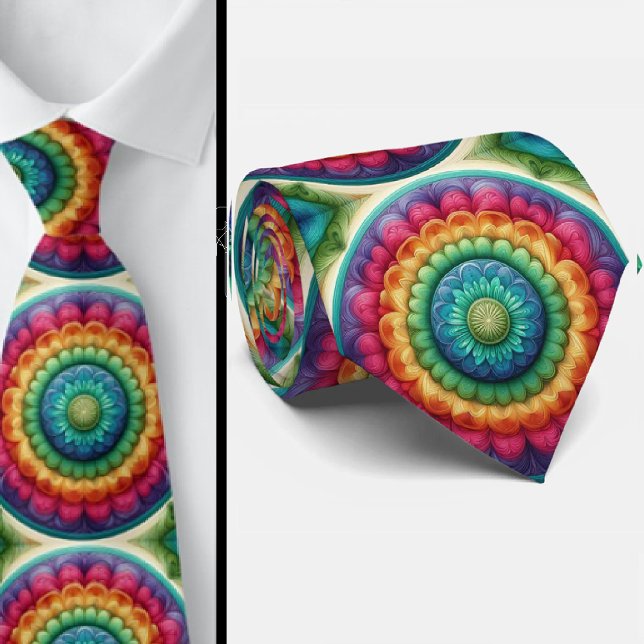 Farbiges Halstuch | Regenbogenrad-Halstuch Krawatte (Von Creator hochgeladen)