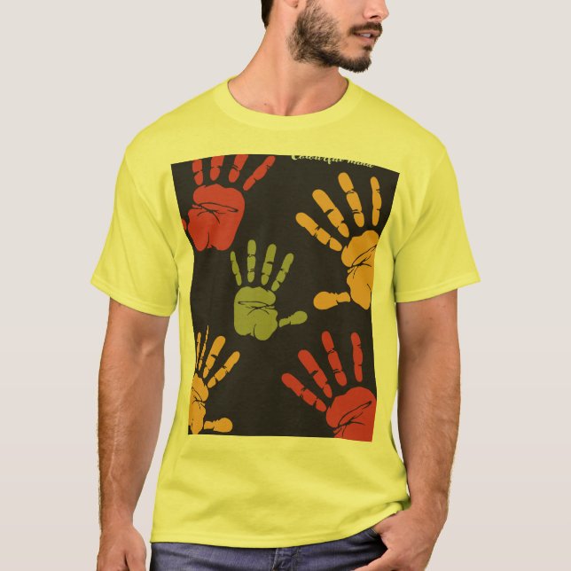 Farbiges Handhemd T-Shirt (Vorderseite)