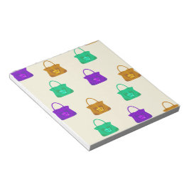 Farbiges Handtaschenmuster Notizblock